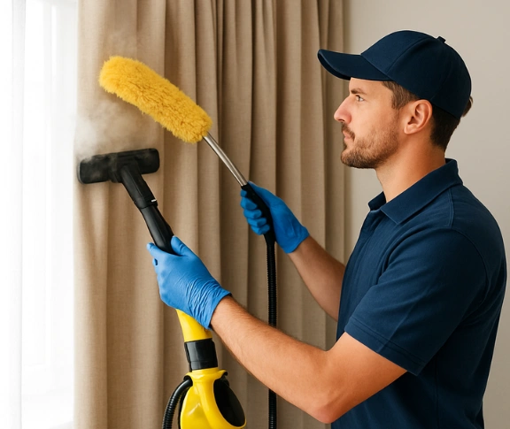 Trusted drapes cleaning technician Matty Curtain Cleaning prospect-nsw QLD
