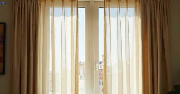 Dull dusty drapes in prospect-nsw before professional cleaning